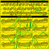 Custom Stitched Light Yellow Green-Black 3D Pattern Design Line Sportswear Pullover Sweatshirt Hoodie
