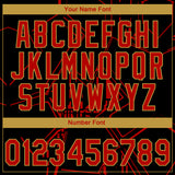 Custom Stitched Black Red-Old Gold 3D Pattern Design Line Sportswear Pullover Sweatshirt Hoodie