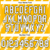 Custom Stitched Gold White-Black 3D Pattern Design Line Sportswear Pullover Sweatshirt Hoodie