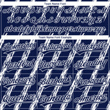 Custom Stitched Navy White 3D Pattern Design Line Sportswear Pullover Sweatshirt Hoodie