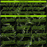 Custom Stitched Black Neon Green-White 3D Pattern Design Line Sportswear Pullover Sweatshirt Hoodie