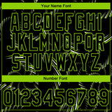 Custom Stitched Black Neon Green-White 3D Pattern Design Line Sportswear Pullover Sweatshirt Hoodie