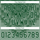 Custom Stitched Green White 3D Pattern Design Line Sportswear Pullover Sweatshirt Hoodie