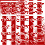 Custom Stitched Red White 3D Pattern Design Line Sportswear Pullover Sweatshirt Hoodie