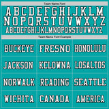 Custom Aqua Black-White Mesh Authentic Throwback Football Jersey