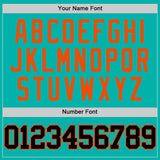 Custom Aqua Black-Orange Authentic Basketball Jersey