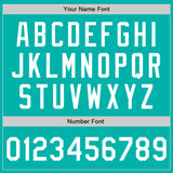 Custom Stitched Aqua White-Aqua Baseball Pullover Sweatshirt Hoodie