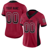 Custom Cardinal Black-White Drift Fashion Football Jersey