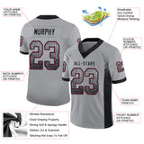 Custom Light Gray Black-Cardinal Drift Fashion Football Jersey