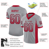 Custom Light Gray Red-Black Drift Fashion Football Jersey
