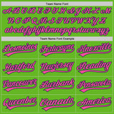 Custom Aurora Green Pink-Navy Authentic Baseball Jersey