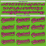 Custom Aurora Green Pink-Black Authentic Baseball Jersey