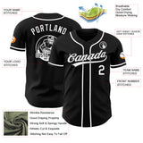 Custom Black-White Authentic Baseball Jersey