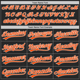 Custom Black Orange-White Authentic Baseball Jersey