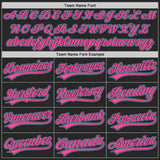 Custom Black Light Blue-Pink Authentic Baseball Jersey