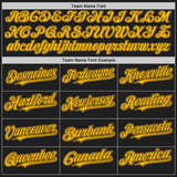 Custom Black-Gold Authentic Baseball Jersey