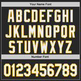 Custom Black White-Gold Authentic Baseball Jersey