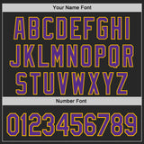 Custom Black Purple-Gold Authentic Baseball Jersey