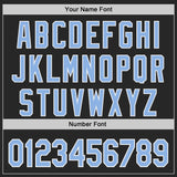 Custom Black Light Blue-White Authentic Baseball Jersey