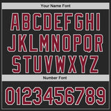 Custom Black Crimson-White Authentic Baseball Jersey