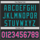 Custom Black Pink-Teal Authentic Baseball Jersey