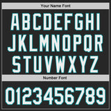 Custom Black White-Teal Authentic Baseball Jersey
