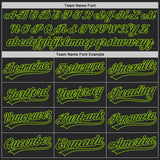 Custom Black-Neon Green Authentic Baseball Jersey