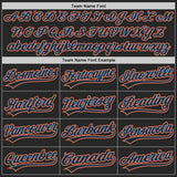 Custom Black Powder Blue-Orange Authentic Baseball Jersey
