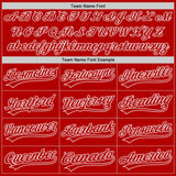 Custom Red-White Authentic Baseball Jersey