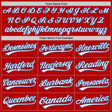 Custom Red White-Royal Authentic Baseball Jersey