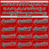 Custom Red Black-White Authentic Baseball Jersey