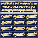 Custom Navy White-Yellow Authentic Baseball Jersey