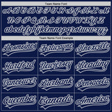 Custom Navy White-Gray Authentic Baseball Jersey