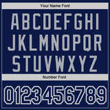 Custom Navy White-Gray Authentic Baseball Jersey
