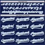 Custom Navy White-Light Blue Authentic Baseball Jersey