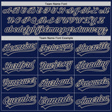 Custom Navy-Cream Authentic Baseball Jersey