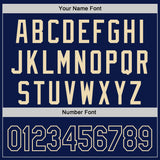 Custom Navy-Cream Authentic Baseball Jersey