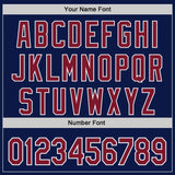 Custom Navy Crimson-White Authentic Baseball Jersey