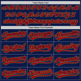 Custom Navy Red-Old Gold Authentic Baseball Jersey