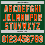 Custom Green Orange-White Authentic Baseball Jersey