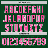 Custom Green Pink-White Authentic Baseball Jersey