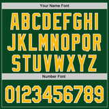 Custom Green Gold-White Authentic Baseball Jersey