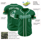 Custom Kelly Green-White Authentic Baseball Jersey