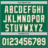 Custom Kelly Green White-Old Gold Authentic Baseball Jersey