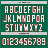 Custom Kelly Green White-Red Authentic Baseball Jersey