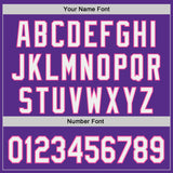 Custom Purple White-Pink Authentic Baseball Jersey