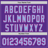 Custom Purple Light Blue-Pink Authentic Baseball Jersey