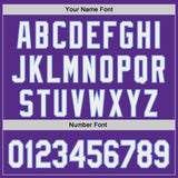 Custom Purple White-Light Blue Authentic Baseball Jersey