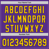Custom Purple Yellow-Black Authentic Baseball Jersey