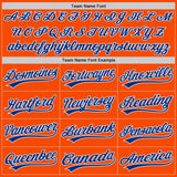 Custom Orange Royal-White Authentic Baseball Jersey
